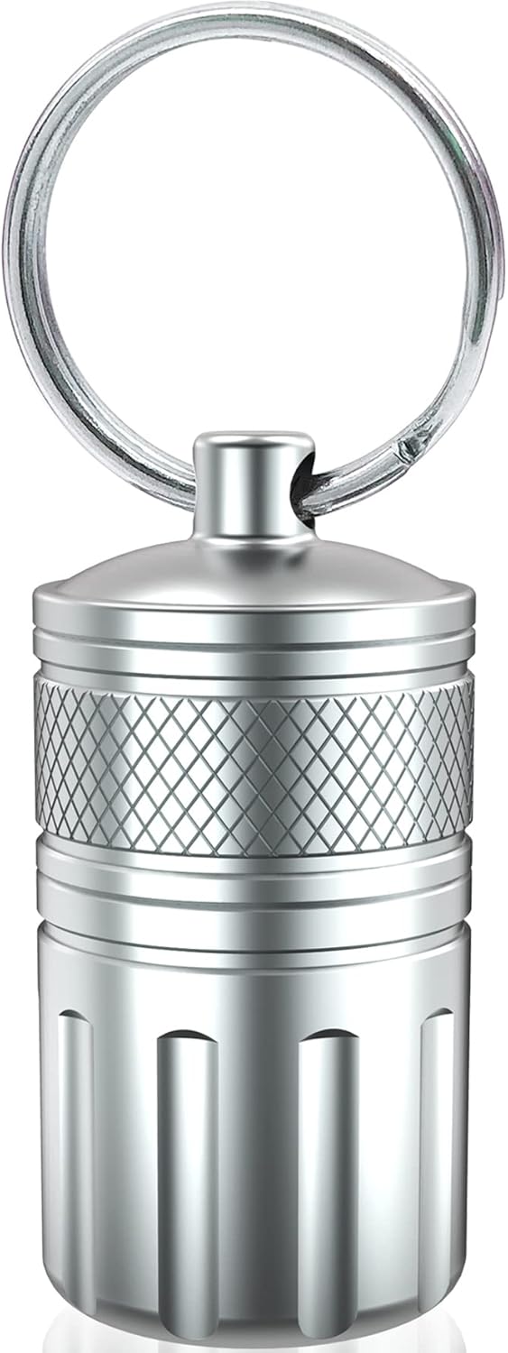 Pill Crusher & Cases, Stainless Steel Medicine to Fine Powder, Waterproof Vitamin Crusher