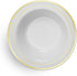 Munfix 50 Gold Plastic Bowls Set, 12oz Disposable Soup Bowls, Heavy Duty Elegant Dinner Bowls