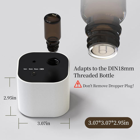 Operated,3 10ml Waterless Essential Oil Diffuser,Portable Scent Diffuser with Battery Mist Modes,Fast Charging,Mini