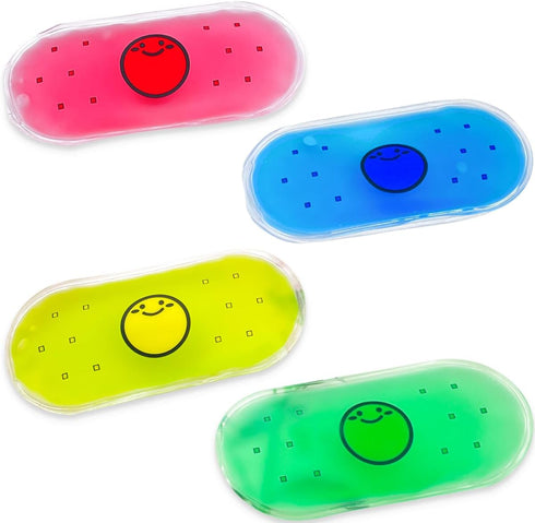 Kids Ice Pack, Hot or Cold Gel Cooling Pad, Reusable for Injuries, Medical Health, Set of 4