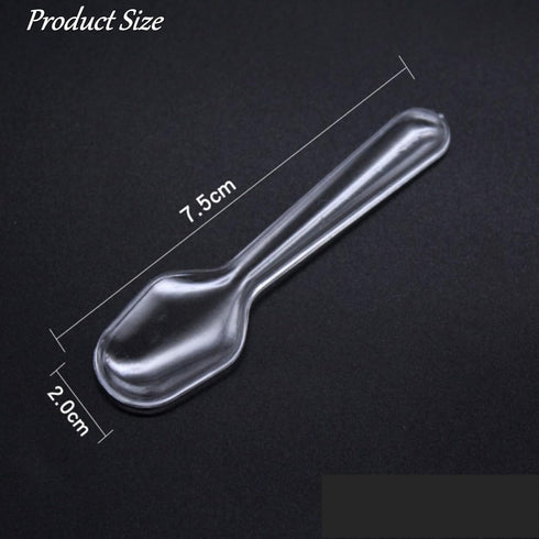 500Pcs Disposable Clear Mini Plastic Spoons Small Tasting Spoons Tiny Dessert Spoons Ice Cream Spoons Plastic Serving Utensils Crafts, Tasting, Sampling