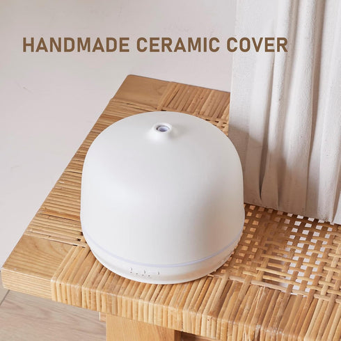 kakoda 500ml Ceramic Essential Oil Diffusers for Home Large Room, Aromatherapy Scent Air Diffuser Ultrasonic Aroma