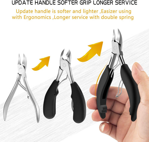 Toe Nail Clipper for Ingrown or Thick Nails, Professional Podiatrist Toenail Nipper with Surgical Stainless Steel Blades