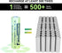Henreepow 12-Pack Rechargeable AA Solar Batteries Ni-Mh 1.2V 600mAh - Pre-Charged for Outdoor Lights