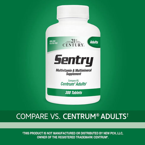 300 Tablets (Pack of 3) 21st Century Sentry