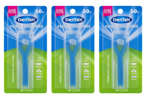 Floss Threaders 50 Count (3 Pack) by Dentek