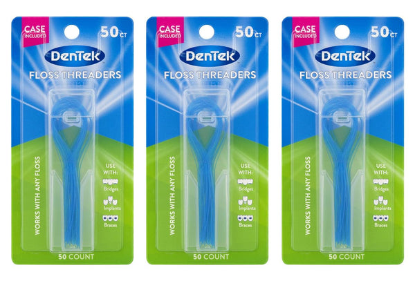 Floss Threaders 50 Count (3 Pack) by Dentek