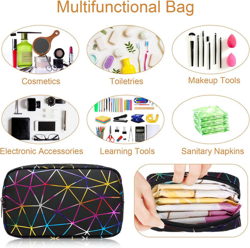 Likesing Period Bag for Teen Girls, Leather Sanitary Napkin Storage Bag, Portable Menstrual Pad Bag Period Pads Pouch