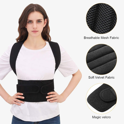 Back Brace Posture Corrector for Women and Men, Lumbar Support for Improved Posture and Back Pain Relief