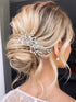 Unicra Silver Bride Wedding Hair Comb, Rhinestone Bridal Headpiece, Crystal Hair Accessories for Women and Girls
