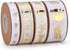 40 Yards White and Gold Baby Shower Ribbon Welcome Baby Foot Print Ribbons for Crafts, Gift Wrapping, Party Decoration