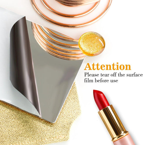 IBEET Unbreakable Stainless Steel Makeup Mirrors, Small Vanity Mirror for Purse, Handheld Compact Pocket Mirror