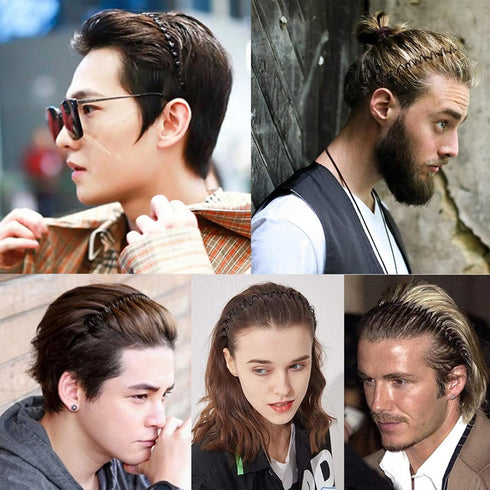 Metal Headbands for Men and Women, Unisex Wavy Headbands, Outdoor Sports Simple Elastic Non-Slip Hair Accessories (6