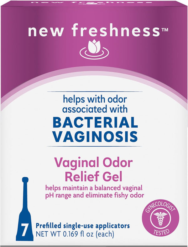 New Freshness Vaginal Odor Relief Gel for Odor Associated with Bacterial Vaginosis, Prefilled Vaginal