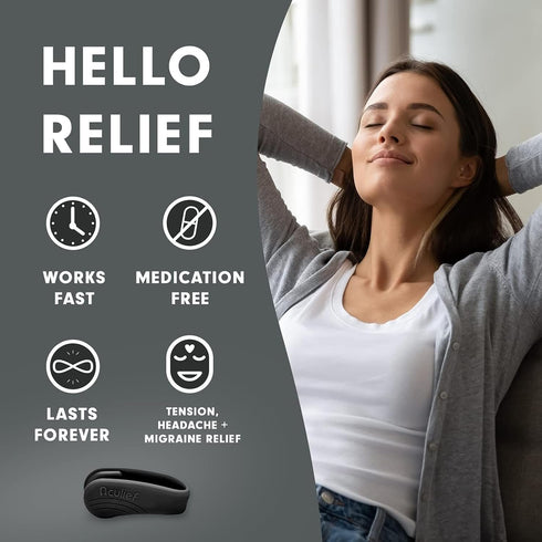 Aculief 1-Pack Wearable Natural Acupressure Support for Relaxation, Headache, Stress Alleviation