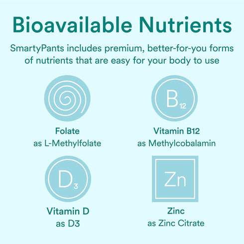 SmartyPants Prenatal Vitamins for Women, Sugar Free Multivitamin Gummies, 60 Count (20 Day Supply)