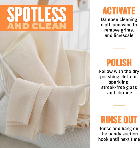 E-Cloth Microfiber Cleaning Cloth Shower Kit, Washable and Reusable Cloths with 100 Wash Guarantee - 1 Pack