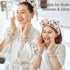 Canitor Spa Headband Wrist Bands Set with Hair Clips, Non Slip Puffy Terry Cloth Makeup Headband for Washing Face