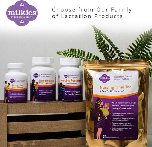Milkies Fairhaven Health Nursing Postnatal Vegetarian Supplement for Breastfeeding Women, 1 Month Supply