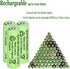 8 Packs Solar Lights Batteries AA300mah 1.2V Ni-MH Rechargeable Double A Battery for Outdoor Solar Lights, String Lights, Pathway Lights