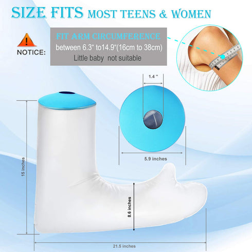 Cast Covers for Shower Arm Kids - Waterproof Soft Comfortable Seal to Keep Child Wounds Dry, Reusable