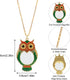 Rongon 10X Owl Pendant Necklace Magnifier Pocket Loupe Mini Portable Magnifying Glass for Jewelry, Coins, Stamps