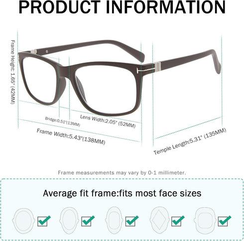 Eyekepper Photochromic Transition Reading Glasses for Men and Women - +3.50 Magnification