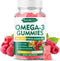 Vegan Omega-3 Gummies 1000mg, Omega 3 Fish Oil Alternative for Adults, Algae-Based