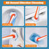 JEHONN Disposable Toilet Bowl Cleaner Wand with 40 Cleaner Refills, Wall Mounted Long Handle Bathroom Scrub Brush Set