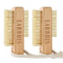Nail Brush for Cleaning Fingernails, 2 Pack Wooden Brushes, Two-sided Scrub Brush with Hanging Rope (Beechwood)