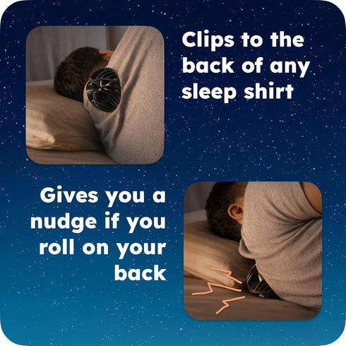 Whole Nights v2 Ball for Side Sleep Posture - Calma Clip by , Sleep Aid for Back Snorers, Anti Snoring Device, Attaches