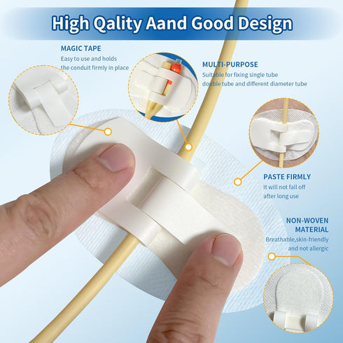 reevnnmer 20 Packaged,Self-High pcs Foley Catheter Stabilization Devices,Sterile Individually Adhesive Catheter