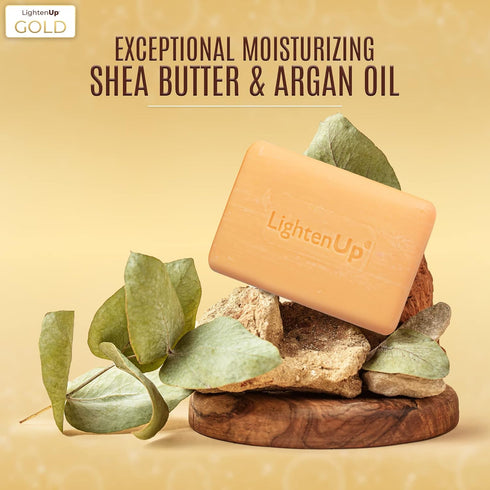 OMIC Lighten-Up Anti-Aging Cleansing Bar Soap 200g with Shea Butter and Argan Oil
