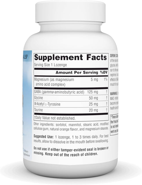 Source Naturals Serene Science, GABA Calm - Supports A Calming Mood, Quick Dissolving Orange Flavor* - 120 Lozenges