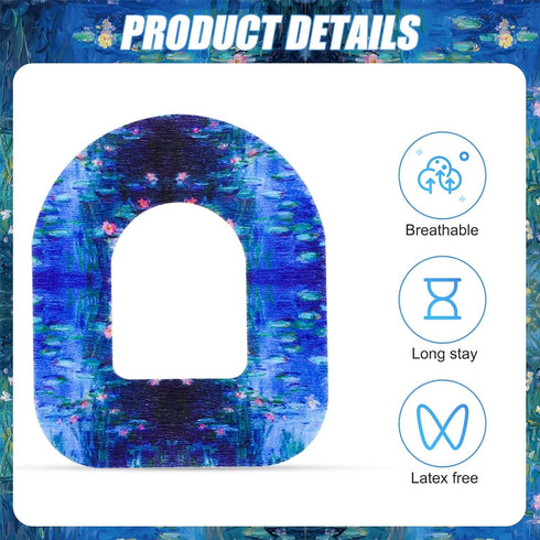 25pcs Waterproof Adhesive Patches Compatible with Omnipod 5, Non-Fraying Sensor Monitor Patch Stickers Covers