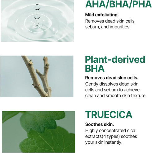 SOME BY MI AHA BHA PHA 30 Days Miracle Truecica Clear Pad – 70 Korean Exfoliating Face Toner Pads for Skin Care