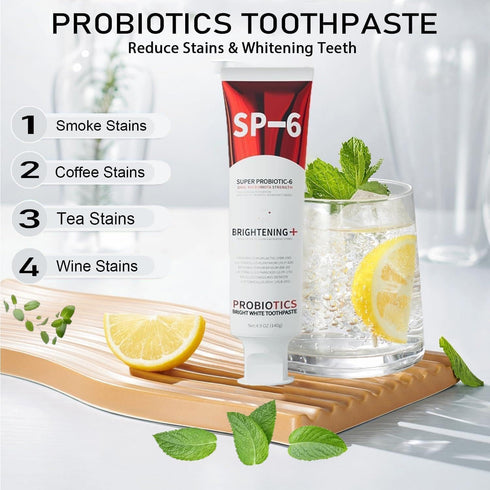 Sp-6 Sp-6 (2) Probiotics Whitening Toothpaste, Ultra Whitening Toothpaste, Enhanced Formula with Enamel-Safe