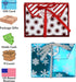 Iconikal Christmas Holiday Foil Embossed Gift Card Holder Boxes with Ribbon, Set of 9