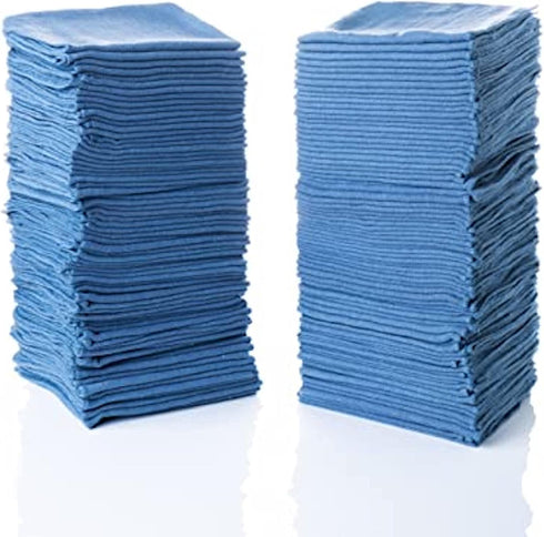Simpli-Magic 79184 Shop Towels, 50 Pack, 14"x12", Cotton, Blue