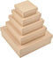 WANDIC Paper Mache Box - Set of 5 Square Mini Kraft Paper Boxes with Lids for Crafting & Storage Accessories