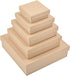 WANDIC Paper Mache Box - Set of 5 Square Mini Kraft Paper Boxes with Lids for Crafting & Storage Accessories