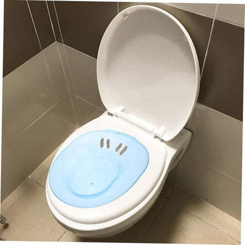 Postpartum Care Sitz Bath Basin for Toilet Soak Tub Easy to Clean and Use Blue Hygiene Basin for Women S Intimate Care