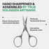 GERMANIKURE Professional Nail Cutter Scissors - Curved FINOX Stainless Steel Nail Scissors in Leather Case