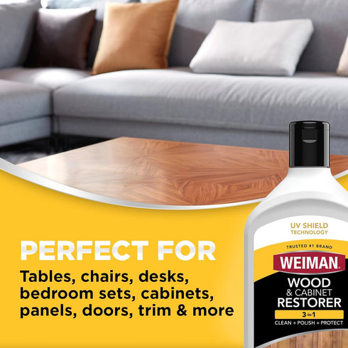 Weiman Wood Restore and Repair Kit, Wood Floor Scratch Repair, Furniture Markers Touch Up, Cabinet Cleaner, Removes