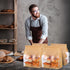 mekueeex 100 8.7 4.3 11 Inches Packaging PCS Paper Bread Bag for Homemade Breads, x x Kraft Bakery Bags with Tin Tie