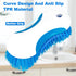 Keleekelin 6.3" Multi Purpose Heavy Duty Scrub Brush with Non-Slip TPR, Cleaning Brush with Stiff Bristles for Tile