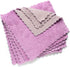 kimteny Cleaning Cloths Kitchen Towels, Microfiber Washcloths Lint Free Dish Cloths, Pack of 5 (Purple-Grey)