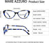 MARE AZZURO Progressive Blue Light Blocking Reading Glasses, Multifocus Readers 0-4.0 (Blue, 250)