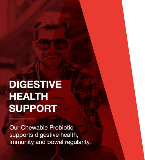 Protocol Chewable Probiotic - 90 Chewables with Lactobacillus Rhamnosus - 2 Billion CFU for Digestive Health & Immune