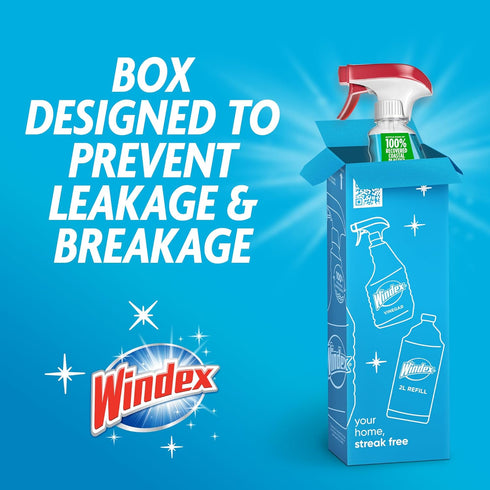 Packaging 23 Oz (Pack 2) Windex Glass and Window Cleaner Spray Bottle, Designed to Prevent Leakage and Breaking